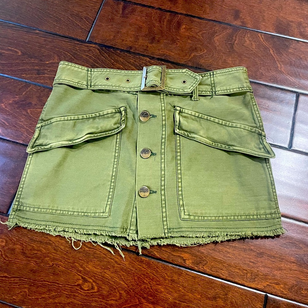 NWOT Free People denim mini skirt Size 2
